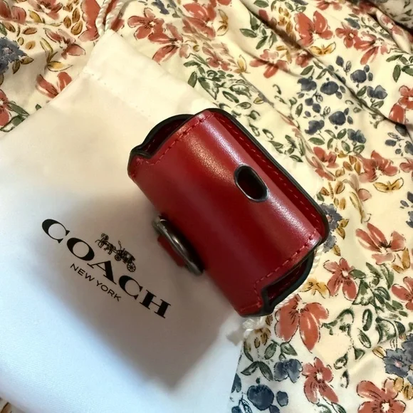 Coach Red Leather AirPod Pro case - Picture 3 of 3